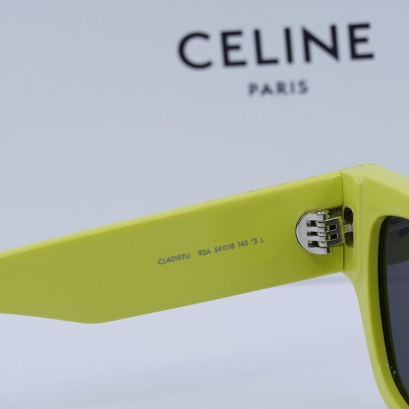 Final Price! Celine CL40197U 93A Lime/Smoke Sunglasses - Picture 7 of 9